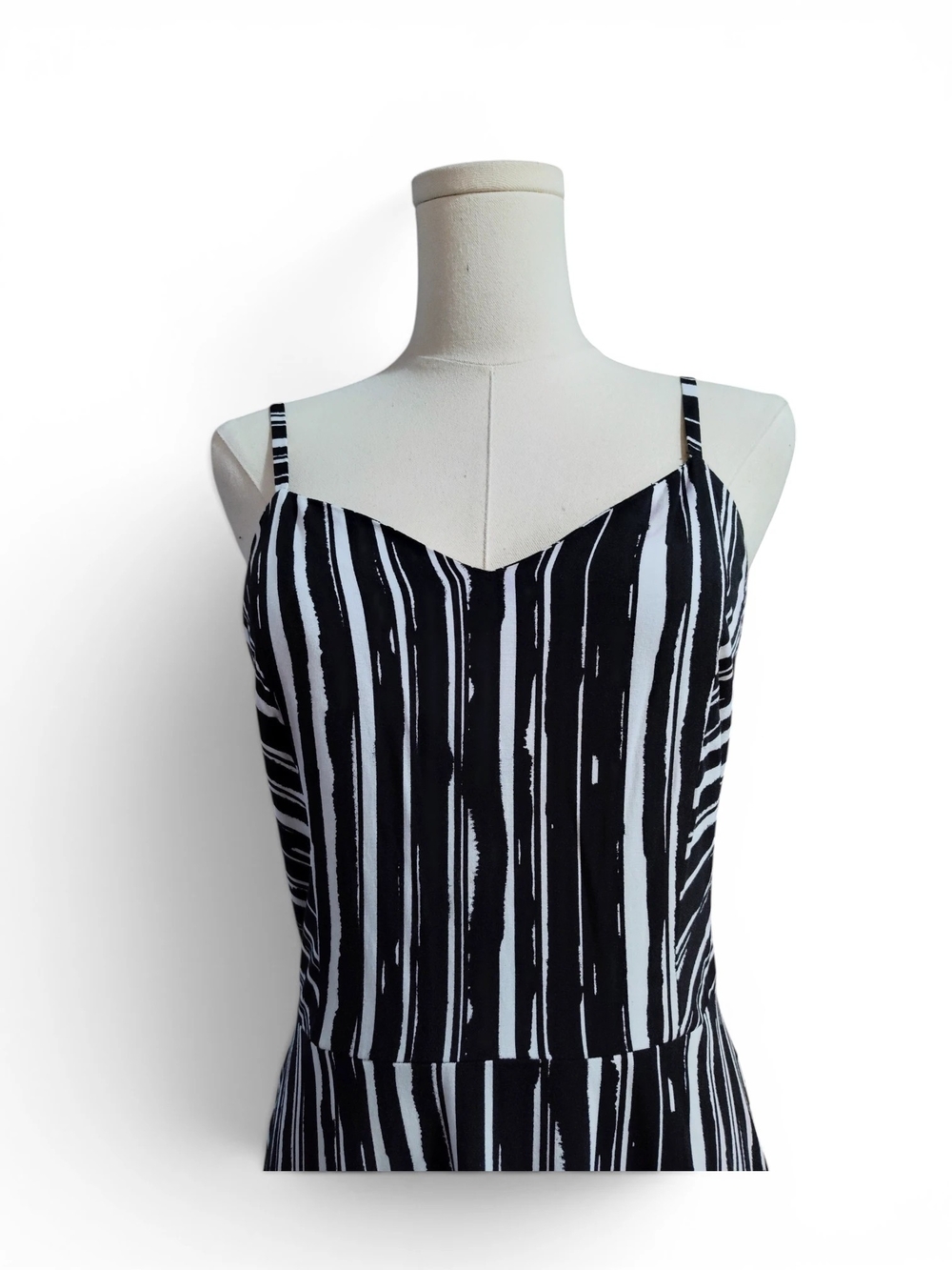 Apt.9 Midi Black/White Summer Dress Womens Size Medium - Picture 2 of 11